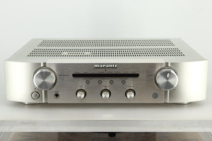 Front view of a used Marantz PM6005 Integrated Amplifier in silver finish