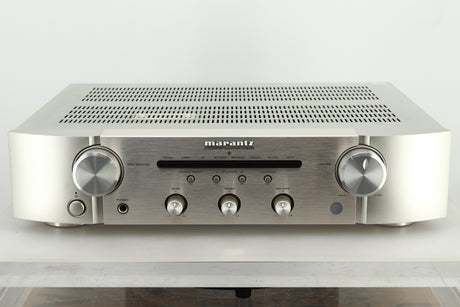 Front view of a used Marantz PM6005 Integrated Amplifier in silver finish