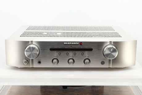 Front view of a used Marantz PM6006 UK Edition Integrated Amplifier in Silver finish
