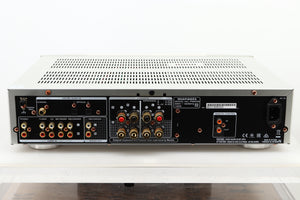Rear view of a used Marantz PM6006 UK Edition Integrated Amplifier in Silver finish
