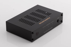 Front left corner of a used Marantz VS3003 3 Port HDMI Switch in a Black finish
