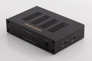 Front right corner of a used Marantz VS3003 3 Port HDMI Switch in a Black finish