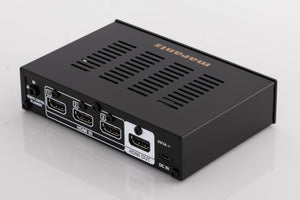 Rear left corner of a used Marantz VS3003 3 Port HDMI Switch in a Black finish