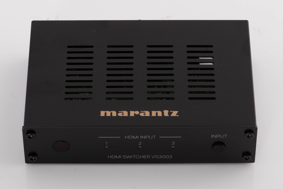 Top of a used Marantz VS3003 3 Port HDMI Switch in a Black finish