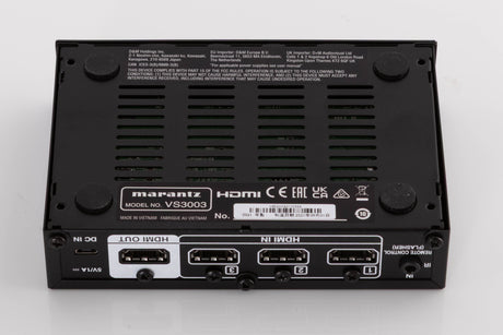 Underside of a used Marantz VS3003 3 Port HDMI Switch in a Black finish