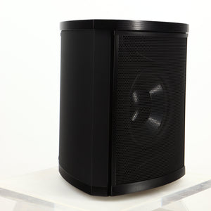 Front left corner of a used Martin Logan Grotto I Subwoofer in a black finish