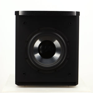 Front view of a used Martin Logan Grotto I Subwoofer in a black finish