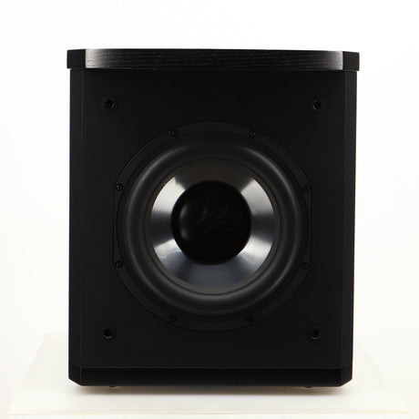 Front view of a used Martin Logan Grotto I Subwoofer in a black finish