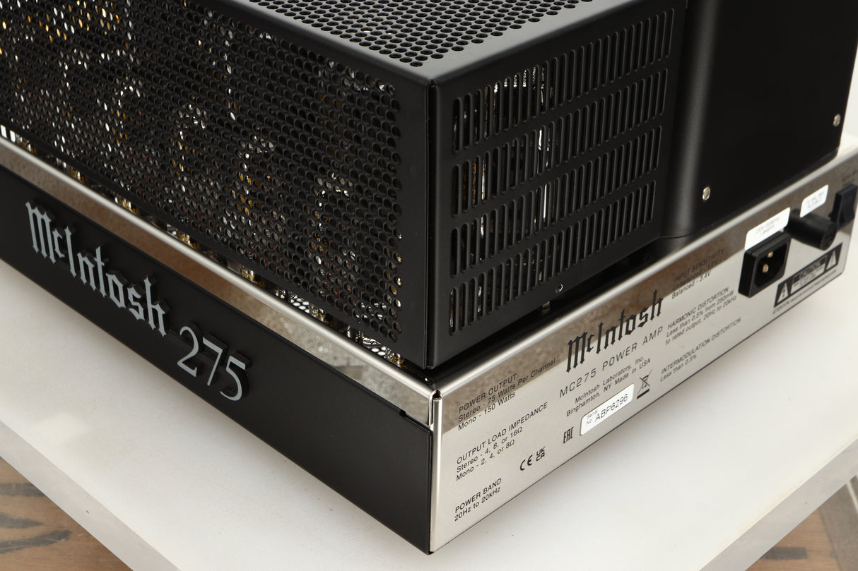 Front right corner view of a used McIntosh MC275 MK VI Power Amplifier