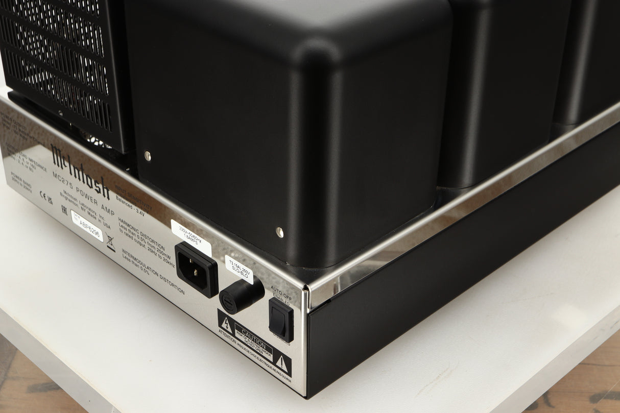 Rear left corner view of a used McIntosh MC275 MK VI Power Amplifier