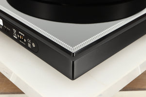 Rear right corner view of a used McIntosh MT2 Turntable