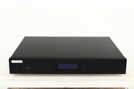 Front view of a used Melco N1A Music Server in a black finish
