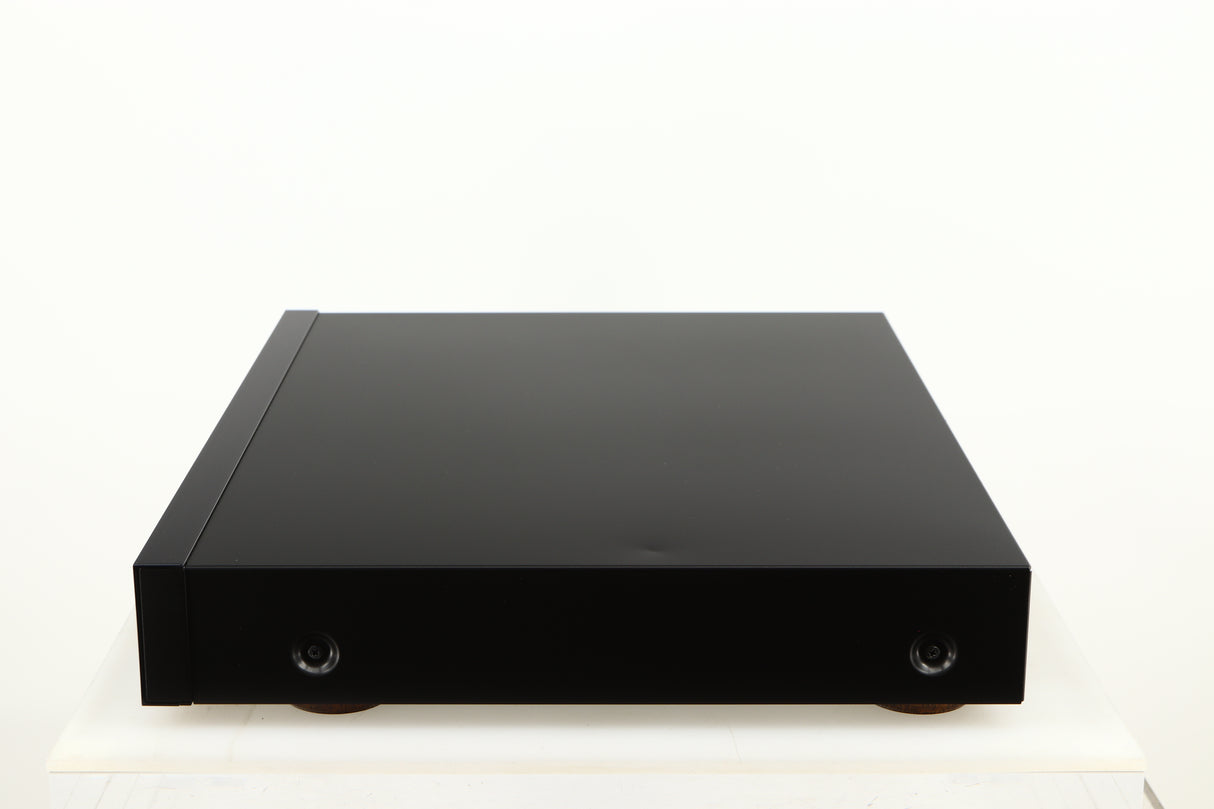 Right side view of a used Melco N1A Music Server in a black finish