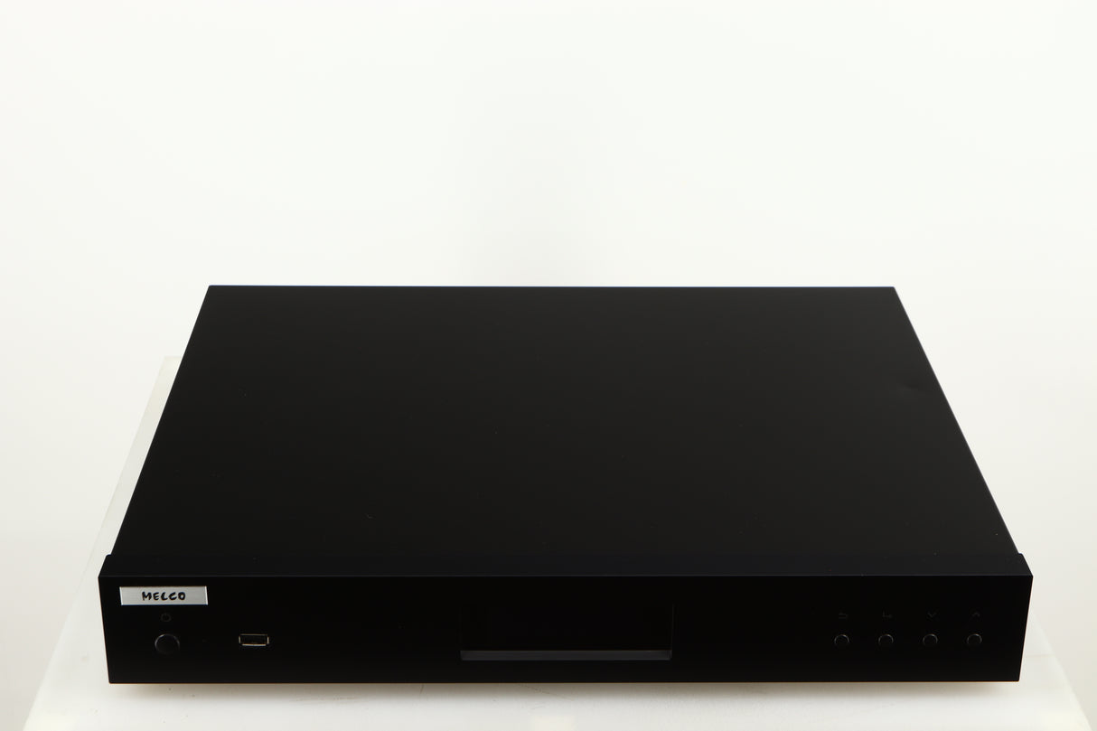 Top of a used Melco N1A Music Server in a black finish