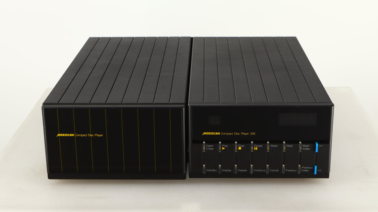 Front view of a used Meridian 200 CD Transport in a black finish