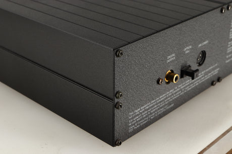 Rear right corner of a used Meridian 200 CD Transport in a black finish