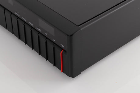 Front right corner view of a used Meridian 501 Pre Amplifier