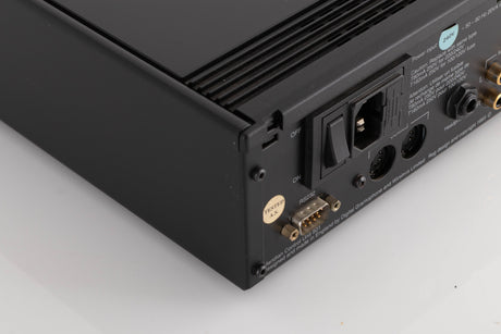 Rear left corner view of a used Meridian 501 Pre Amplifier