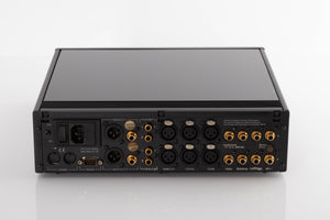 Rear view of a used Meridian 502 Pre Amplifier