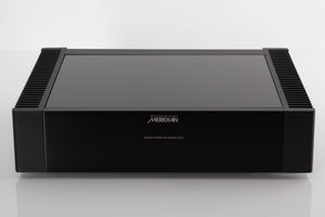 Front view of a used Meridian 556 Stereo Power Amplifier