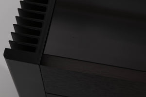Close up view of a used Meridian 557 Stereo Power Amplifier