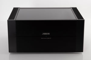 Front view of a used Meridian 557 Stereo Power Amplifier