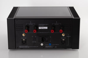 Rear view of a used Meridian 557 Stereo Power Amplifier