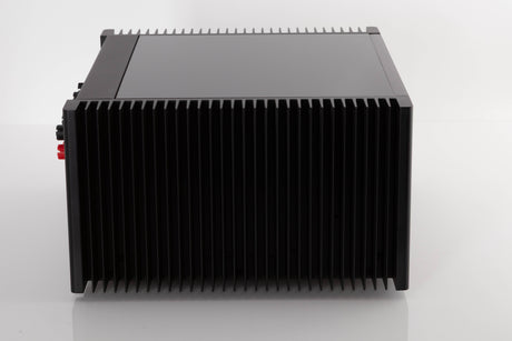 Side view of a used Meridian 557 Stereo Power Amplifier