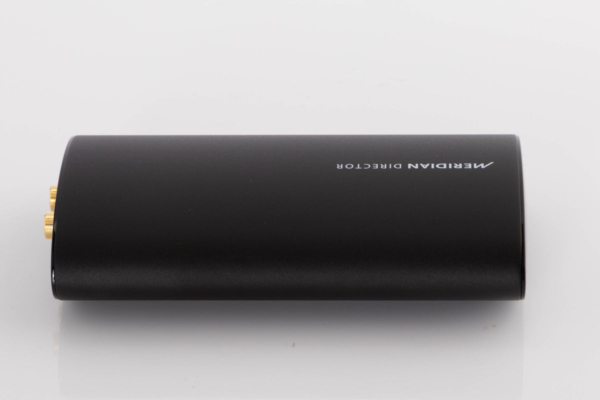 Left side view of a used Meridian Director Digital Analogue Converter in a Black finish
