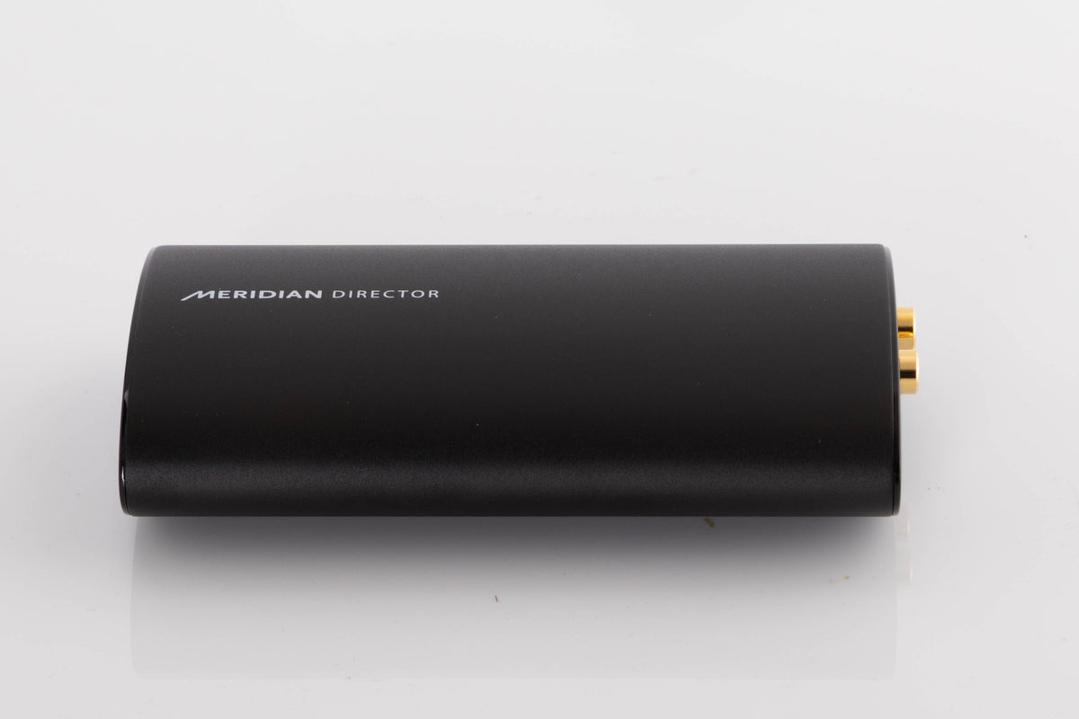 Right side view of a used Meridian Director Digital Analogue Converter in a Black finish