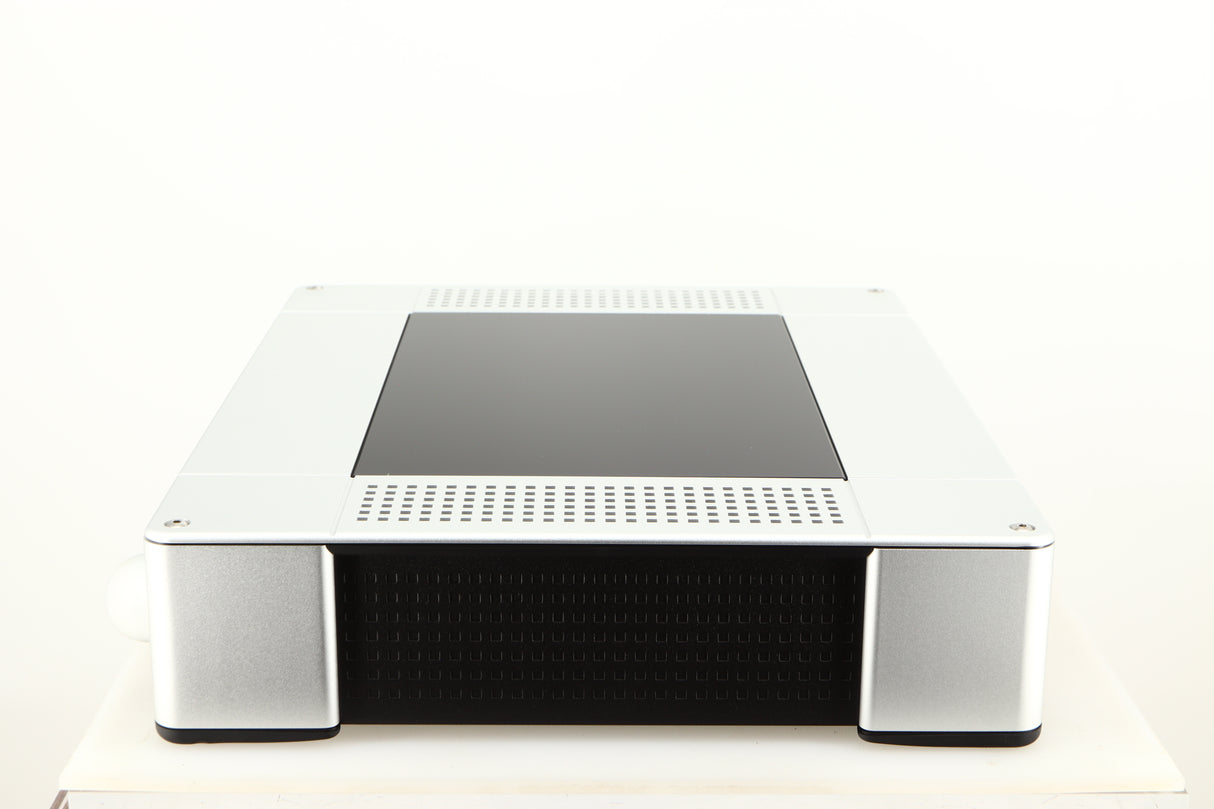 Right side view of a used Meridian G61R Controller in a silver finish