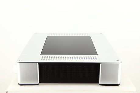 Right side view of a used Meridian G61R Controller in a silver finish