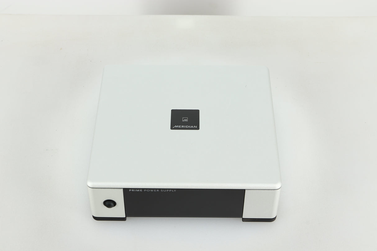 Top view of a used Meridian Prime Power Supply in silver finish
