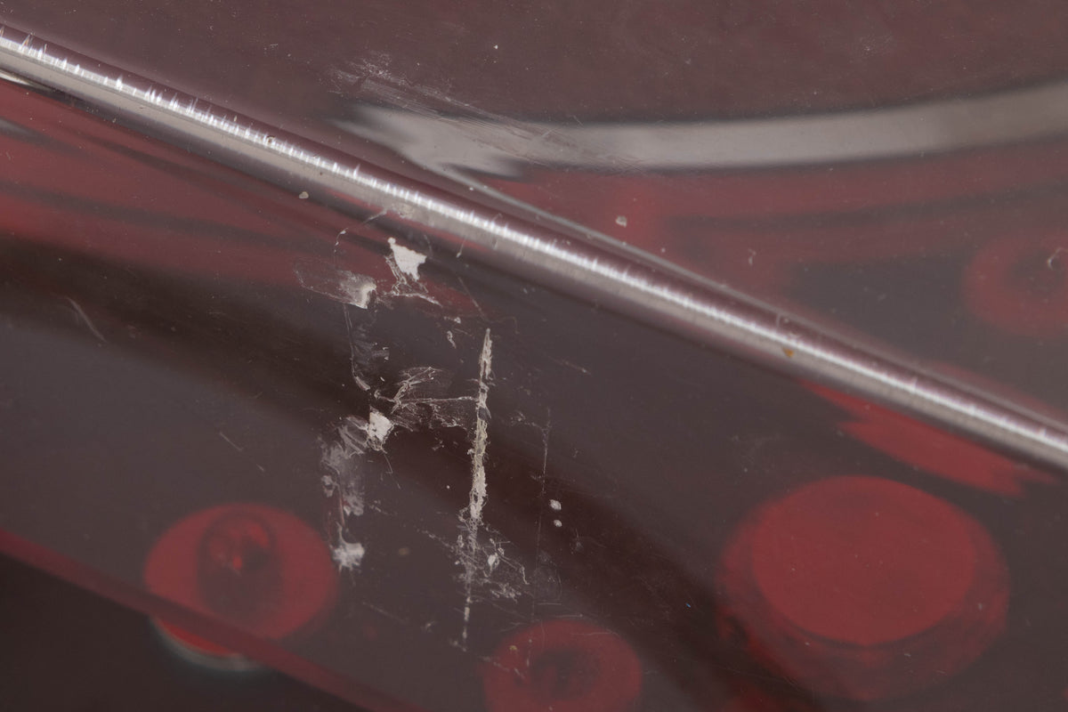 Close up of a used Michell Focus One Turntable (No Arm) (Spares / Repair) showing marks and scratching on lid