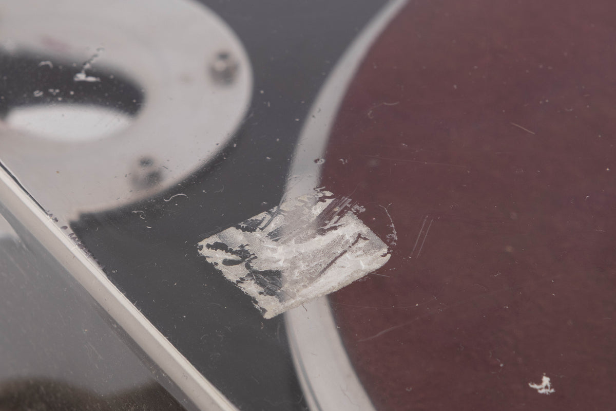 Close up of a used Michell Focus One Turntable (No Arm) (Spares / Repair) showing marks and scratching on lid