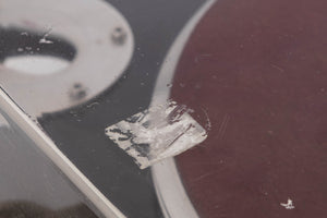 Close up of a used Michell Focus One Turntable (No Arm) (Spares / Repair) showing marks and scratching on lid