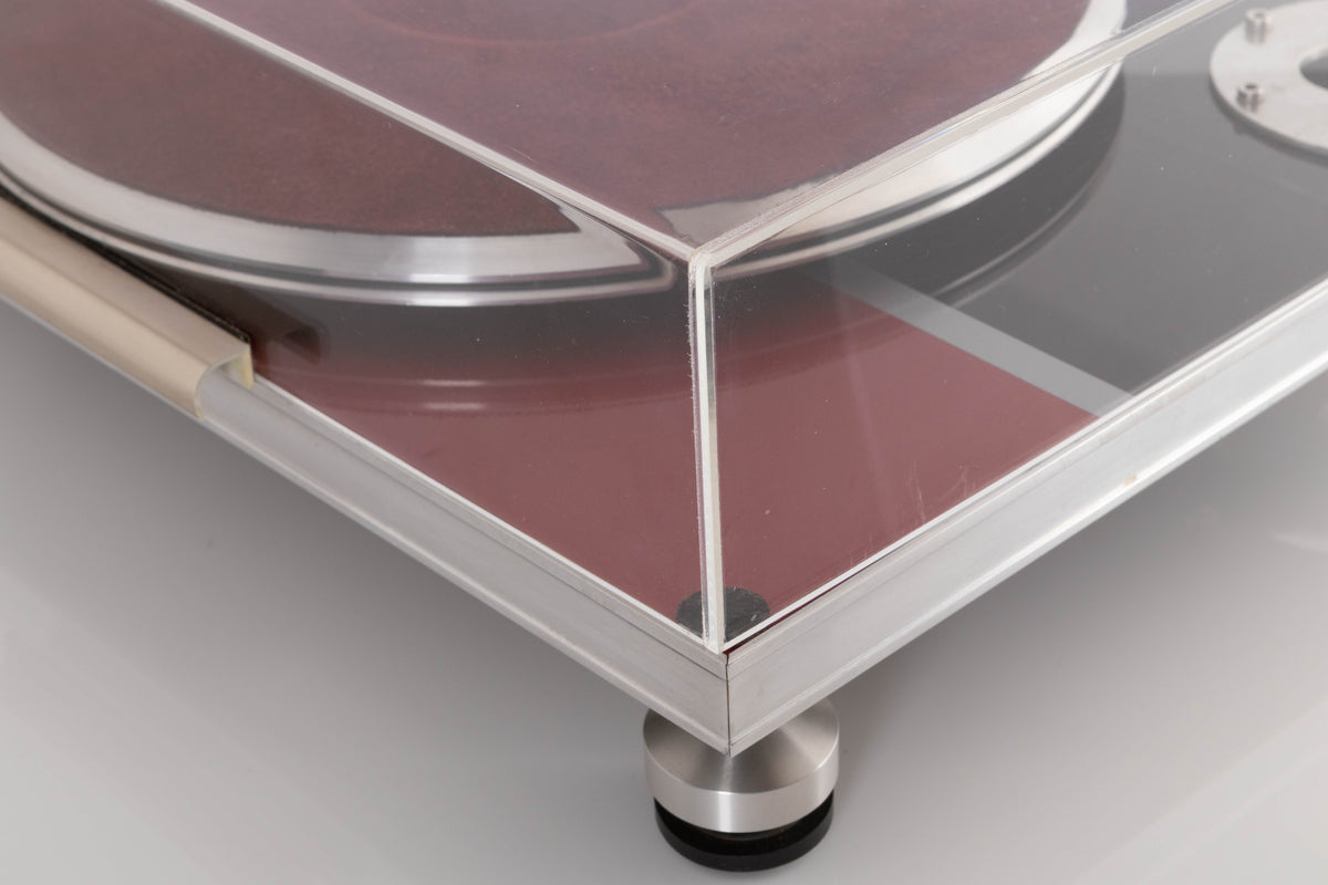 Front right corner of a used Michell Focus One Turntable (No Arm) (Spares / Repair)