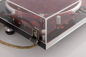Rear left corner of a used Michell Focus One Turntable (No Arm) (Spares / Repair)