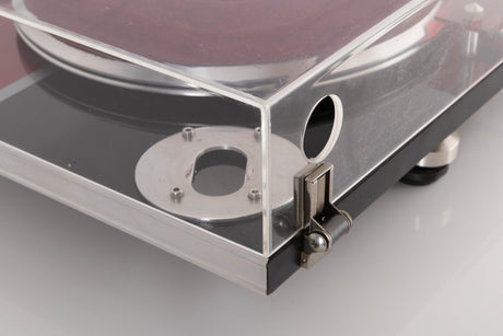 Rear right corner of a used Michell Focus One Turntable (No Arm) (Spares / Repair)