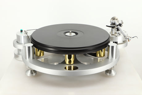 Front view of a used Michell Gyro SE Turntable in Silver finish with RB2000 Tonearm