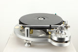 Side view of a used Michell Gyro SE Turntable in Silver finish with RB2000 Tonearm