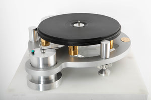 Side view of a used Michell Gyro SE Turntable in Silver