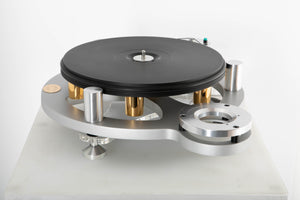 Side view of a used Michell Gyro SE Turntable in Silver