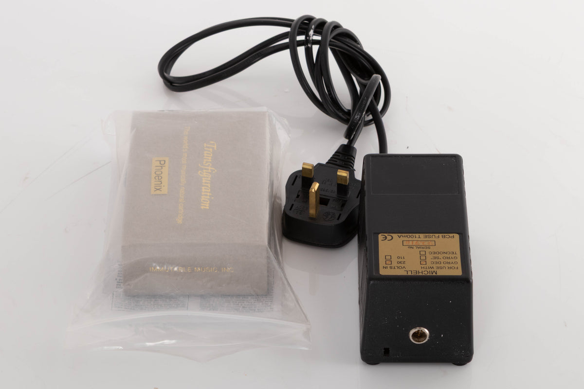 Accessories for a used Michell Gyrodec Turntable / SME IV Tonearm / Transfiguration Phoenix Cartridge showing PSU