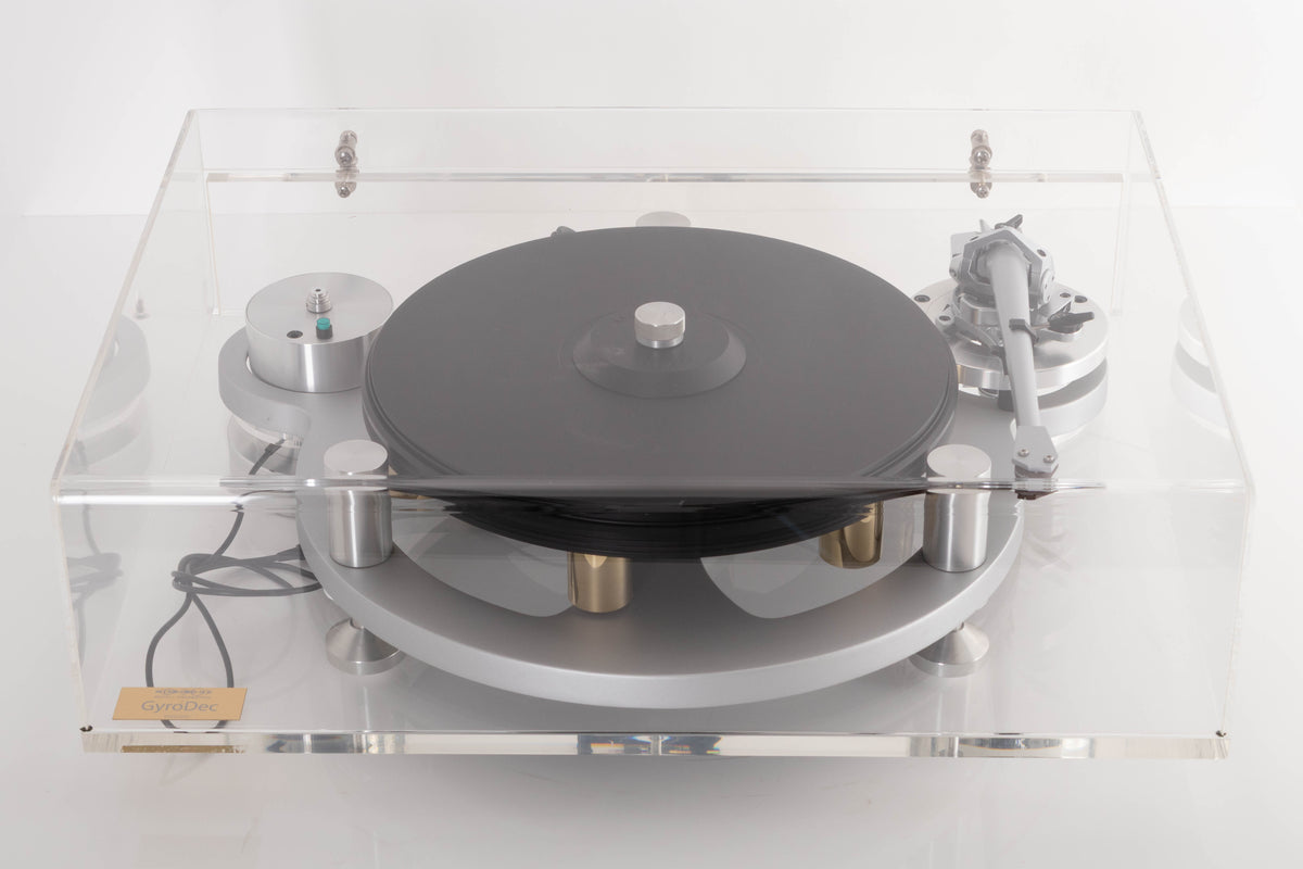 Top of a used Michell Gyrodec Turntable / SME IV Tonearm / Transfiguration Phoenix Cartridge