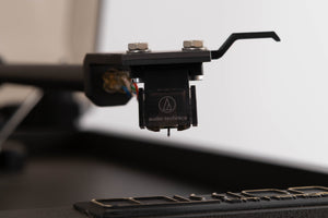 Close up view of a used Mission 775LC Turntable