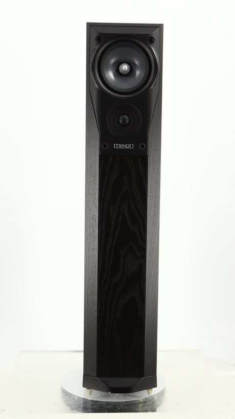 Front view of a used Mission 782 Floorstanding Speaker in a black finish