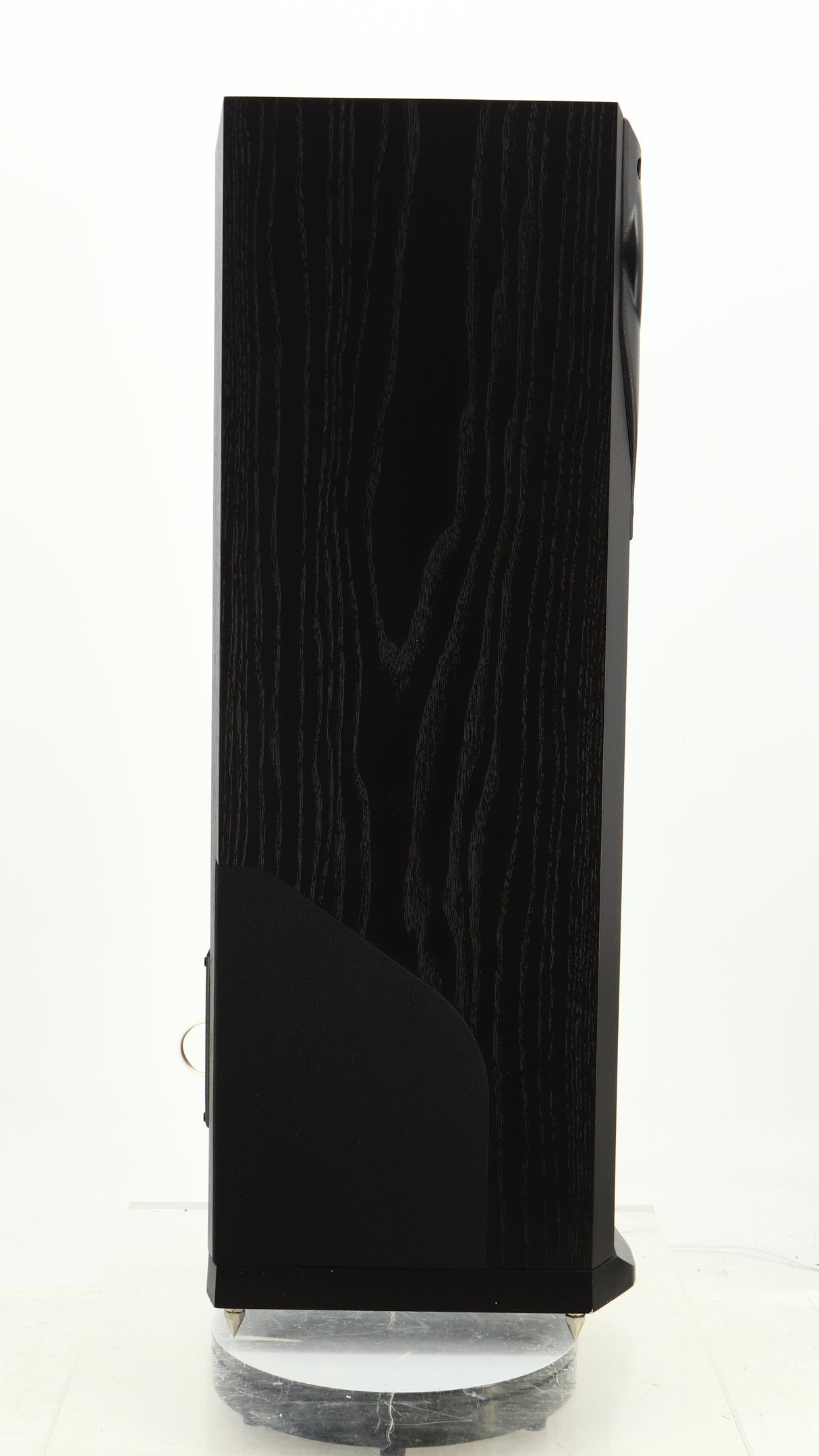 Left side view of a used Mission 782 Floorstanding Speaker in a black finish