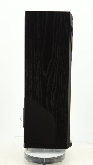 Left side view of a used Mission 782 Floorstanding Speaker in a black finish