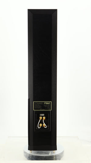Rear view of a used Mission 782 Floorstanding Speaker in a black finish
